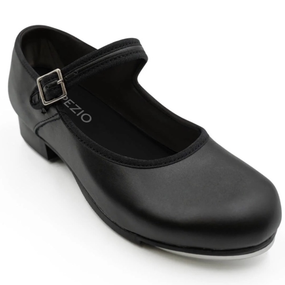 Capezio Vintage Mary Jane Black Leather Tap Shoes Women's Size 7.5 M